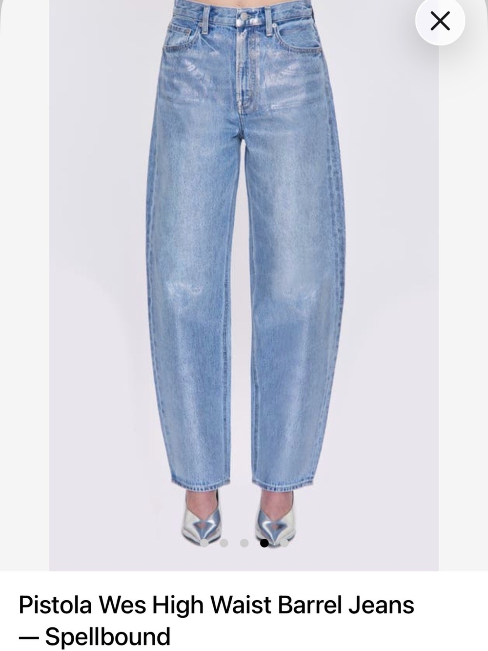 pistola Light Blue High-Rise Barrel Jeans